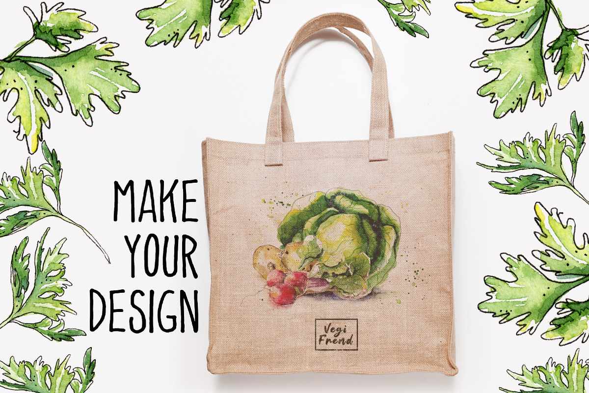 Watercolor vegetables, a Food Illustration by iri-illustration (Photo 2 of 12)