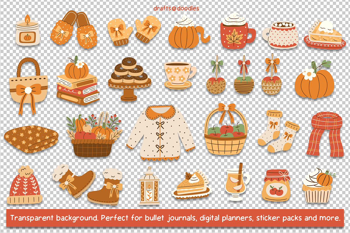 Fall Favorites Clipart and Patterns, a Pattern Graphic by Drafts n Doodles (Photo 4 of 14)