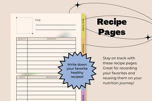 200 Page Digital Nutrition Planner