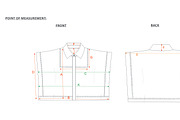 Women's shirt kaftan top technical, a Work Illustration by Fashion template hub (Thumbnail 5 of 6)