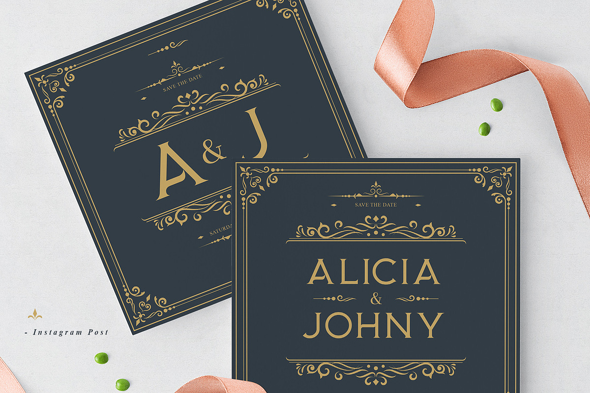 Vintage Wedding Invitation, an Invitation Template by uyo66 (Photo 5 of 7)