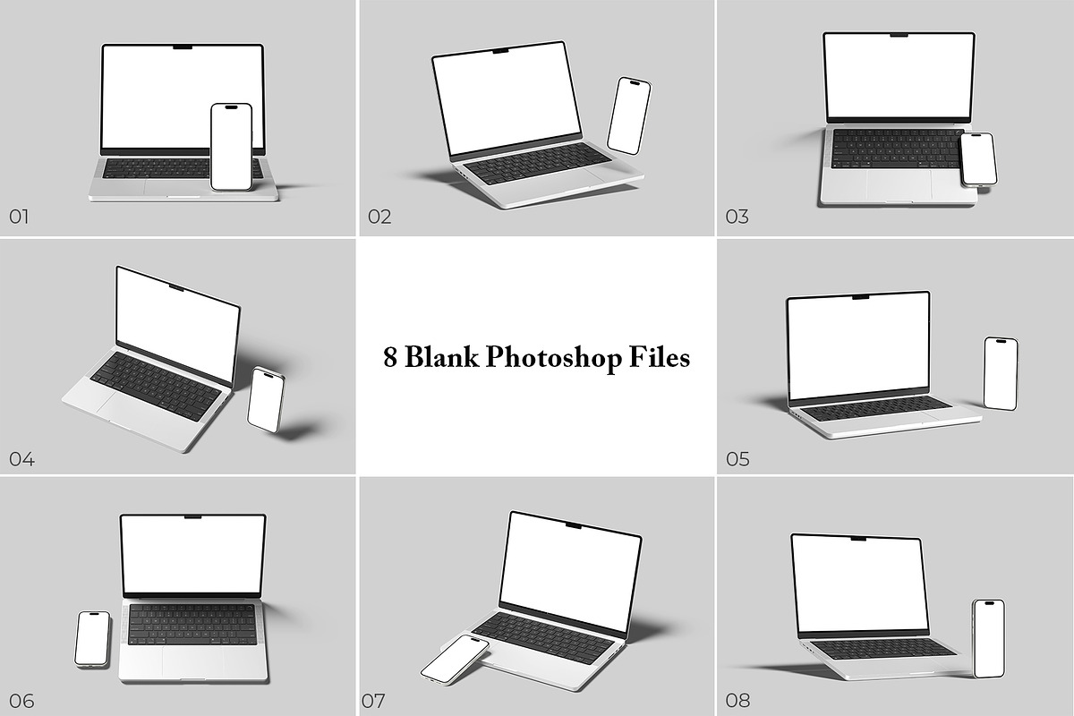laptop and Phone Mockup, a Wearable Device Mockup by graphictime (Photo 10 of 10)