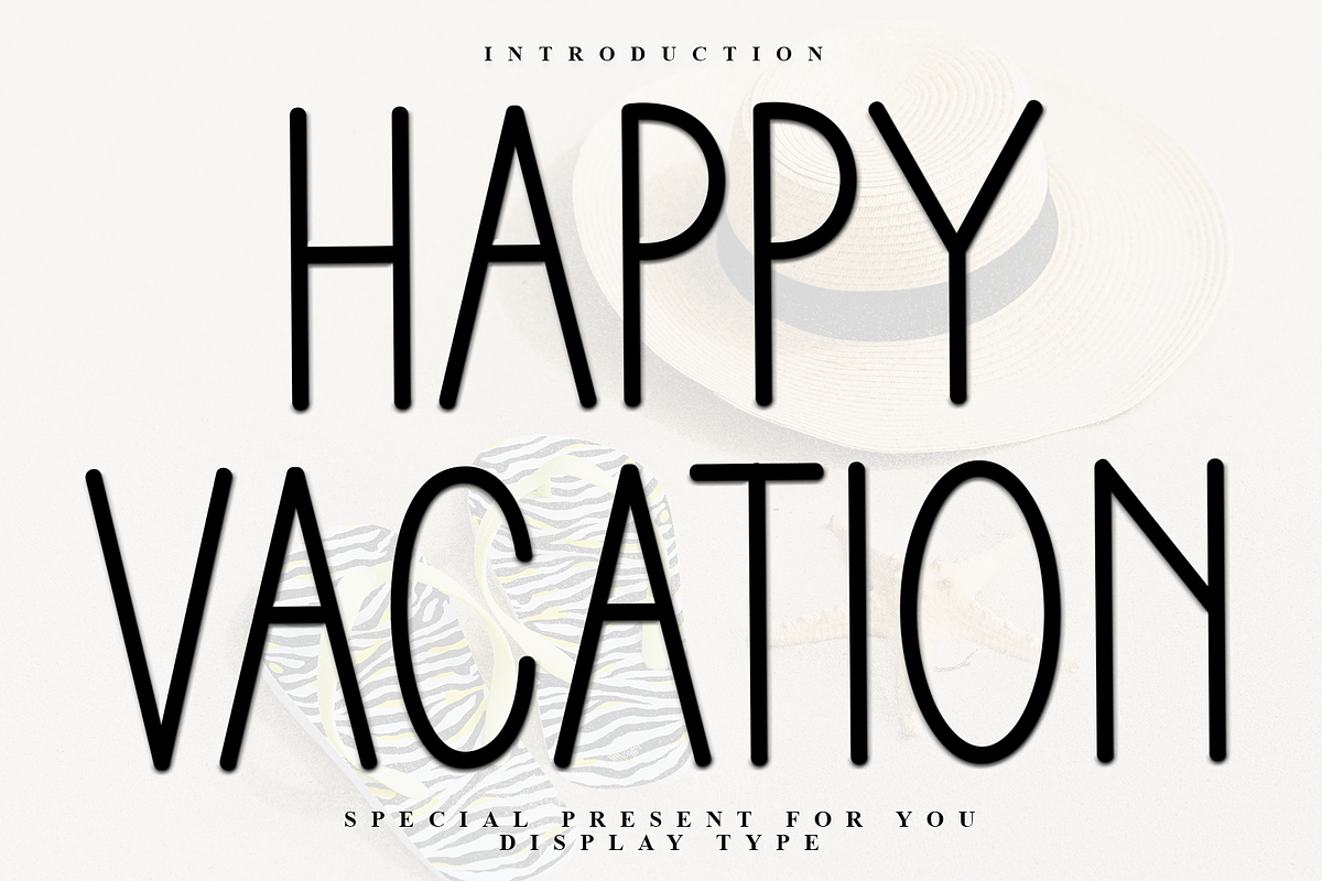 Happy Vacation, a Sans Serif Font by InermediaSTUDIO (Photo 1 of 8)