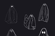 SALE Sheet Ghost Outlines, an Object Graphic by pinkdrinksoul (Thumbnail 3 of 3)
