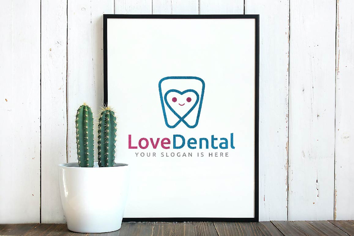 Cute Happy Love Dental Care Logo, a Branding & Logo Template by jongcreative (Photo 4 of 4)