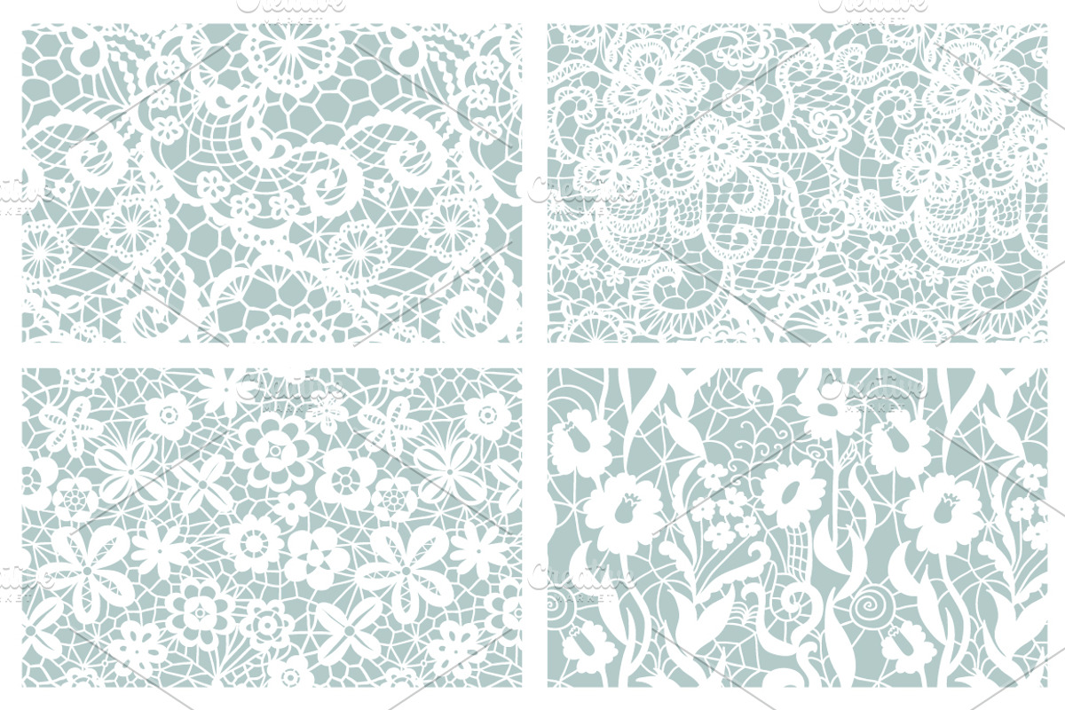 8 Lacy seamless vector patterns, a Pattern Graphic by tamara.comotomka (Photo 3 of 6)