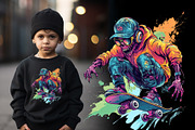 Zombie on a skateboard. T-shirt Png., a Decorative Illustration by yod67 (Thumbnail 1 of 9)