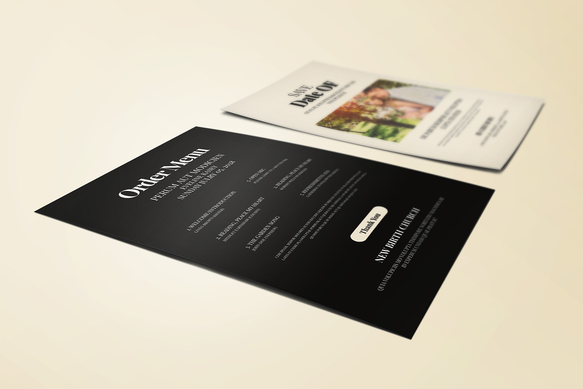 Funeral Program Template Cross, an Invitation Template by Creatiya Type (Photo 2 of 6)