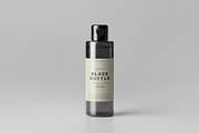 Black Bottles Cosmetic Mockup, a Cups & Container Mockup by Yogurt86 (Thumbnail 4 of 10)