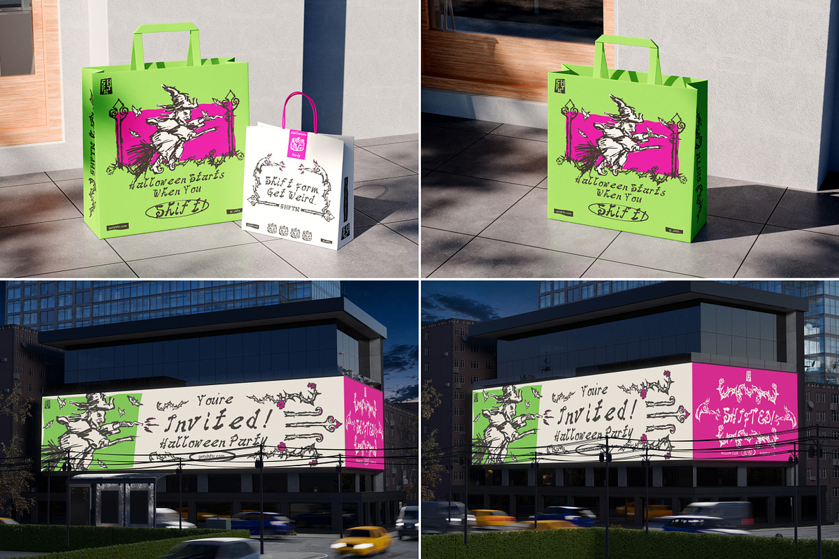 34 Halloween Party Event Mockups, an Advertising Mockup by Vitora Mockup (Photo 6 of 12)