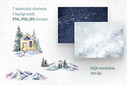 Watercolor Christmas forest house, a Seasonal Illustration by Lidia's watercolor world (Thumbnail 3 of 6)