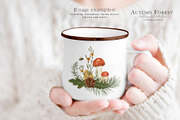 Fall forest mushrooms clipart, an Illustration by Ksenia Shmakova (Thumbnail 3 of 11)