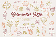 Summer Vibe Vector Graphic Elements, an Object Graphic by IllustratorAnnie (Thumbnail 1 of 5)