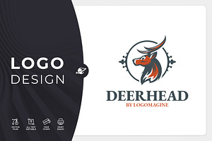 Deer Head Logo Template