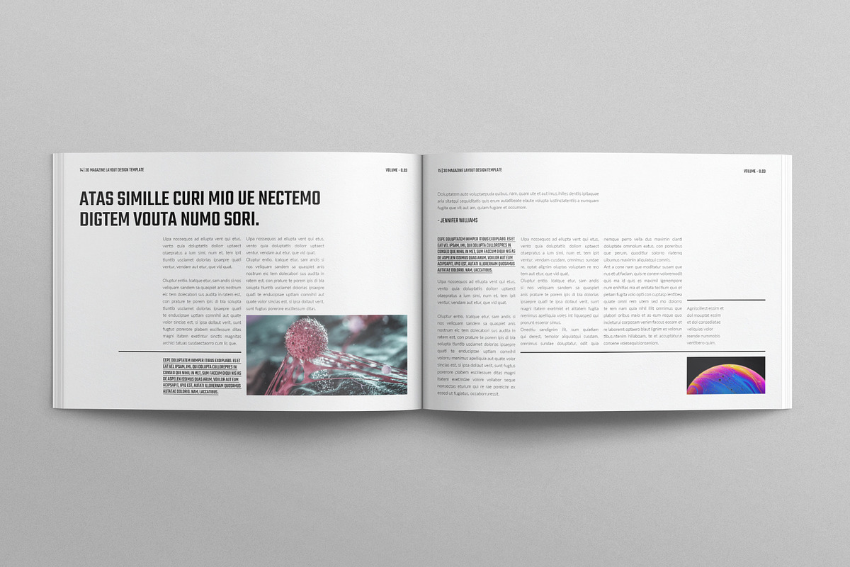 Digital Magazine Template Landscape, a Magazine Template by TemplatesForest