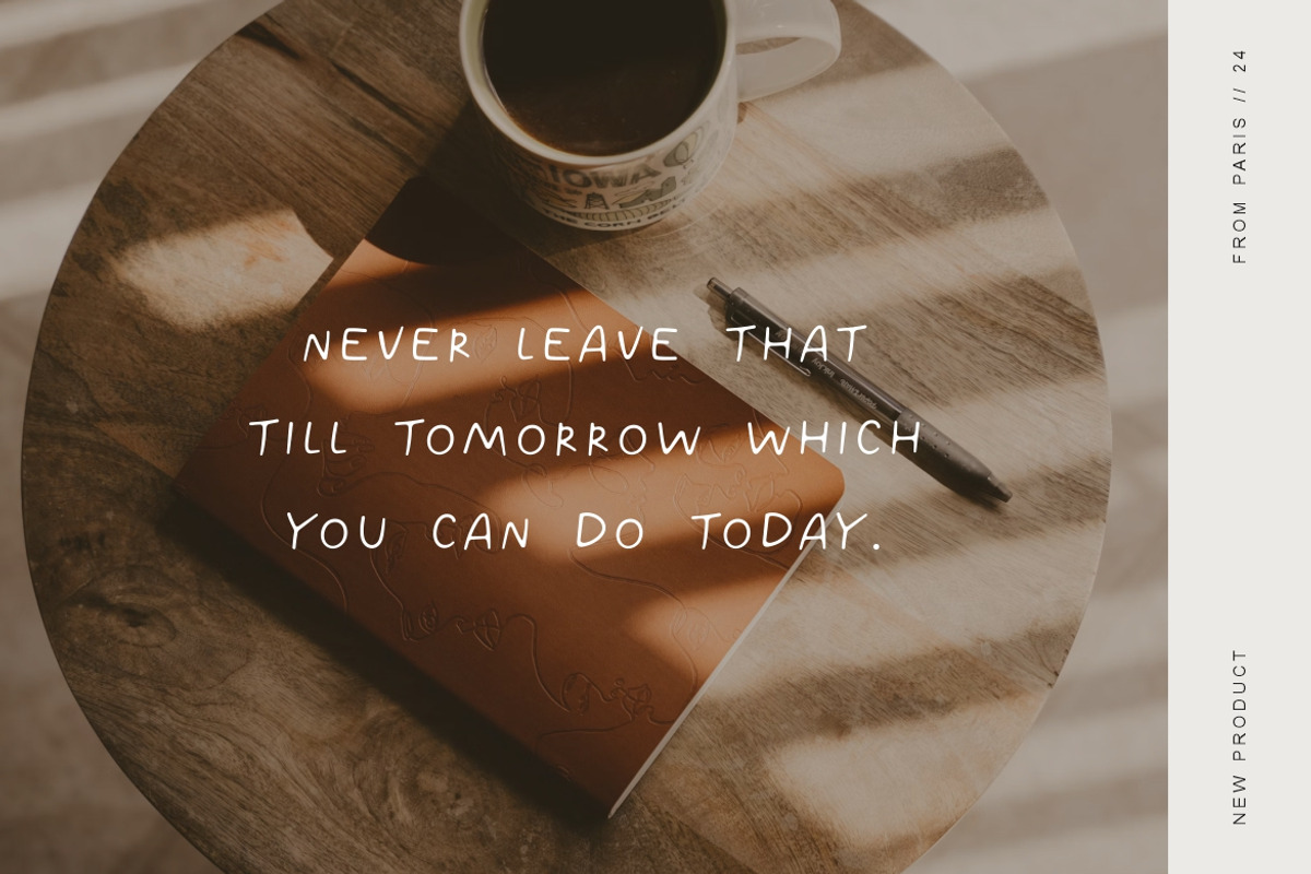 Meaningful Quotes Font, a Handwritten Font by Burhan Afif (Photo 5 of 10)