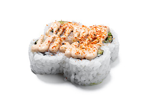 Close Up of Spicy Sushi Roll, a Food & Drink Photo by etorres69