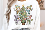 Snowmen Png, Faux Yarn Christmas Png, an Illustration by Designking (Thumbnail 2 of 6)