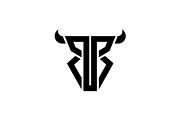 Letter BB or RR Bull Horn Logo, a Branding & Logo Template by Buqancreative (Thumbnail 1 of 2)