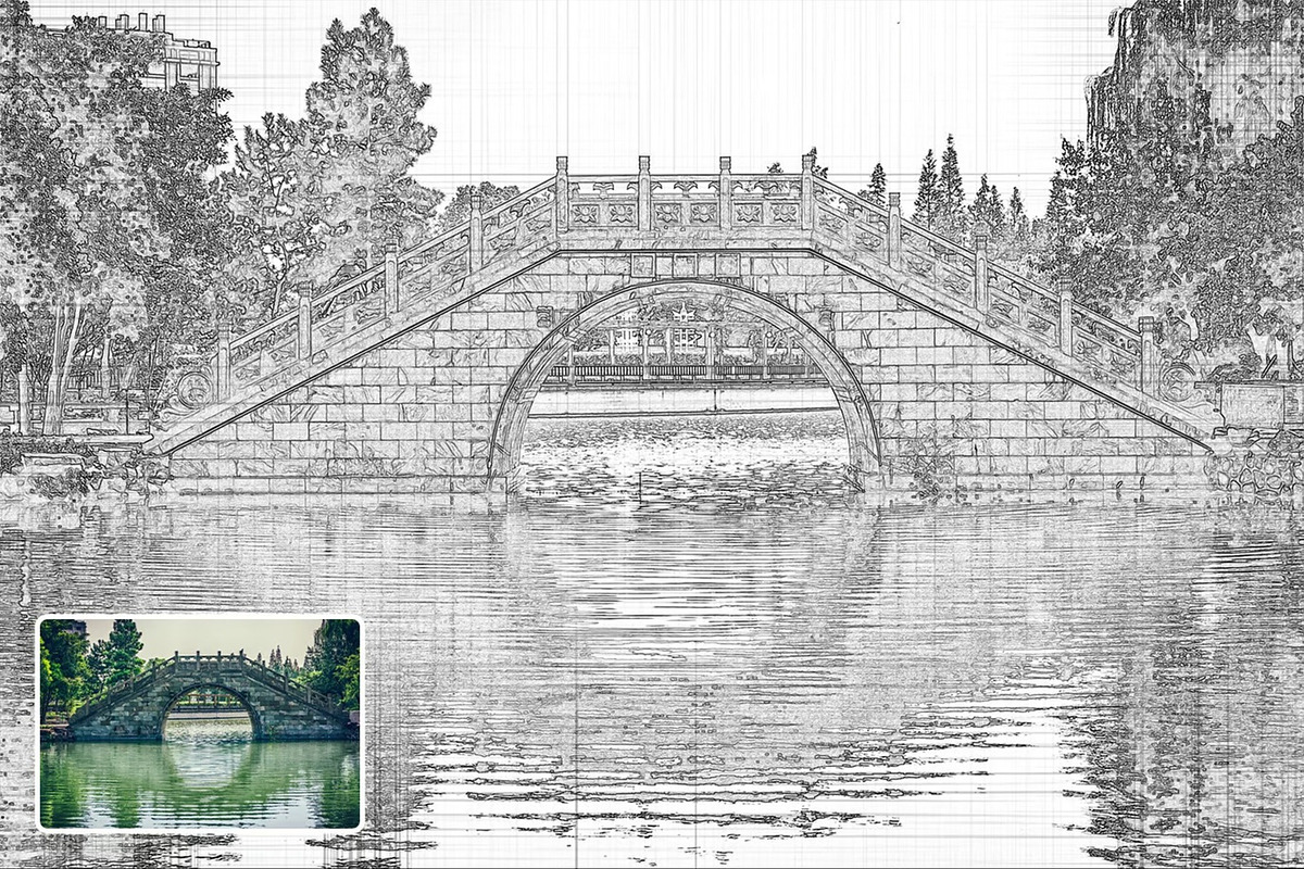 Architecture Sketch Effect, an Action Add-On by Hubzway (Photo 3 of 4)