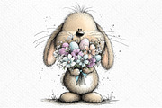 Whimsical Easter Bunny Clipart, an Illustration by Craft Nest (Thumbnail 9 of 11)
