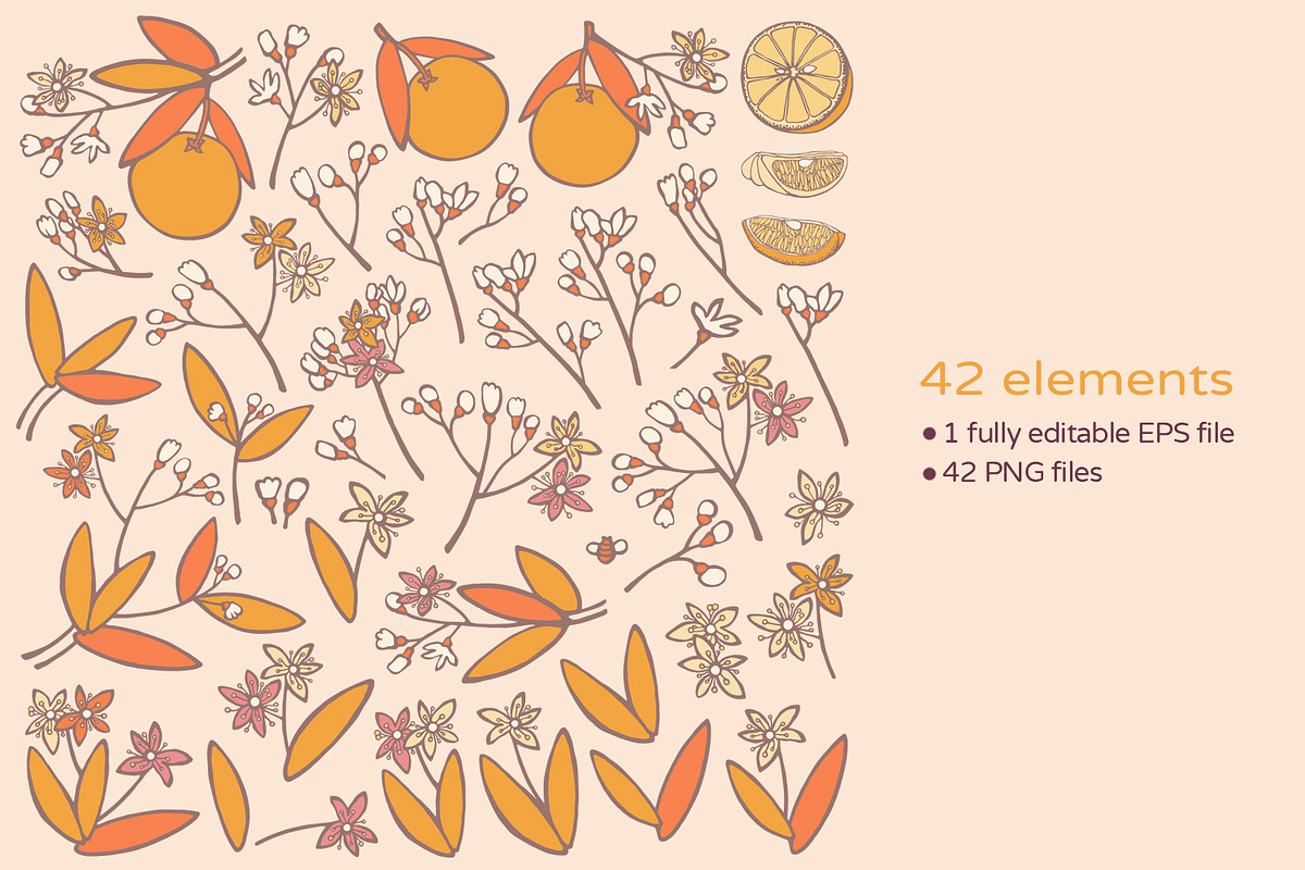 Orange garden monograms, a Decorative Illustration by julianaapina (Photo 3 of 7)