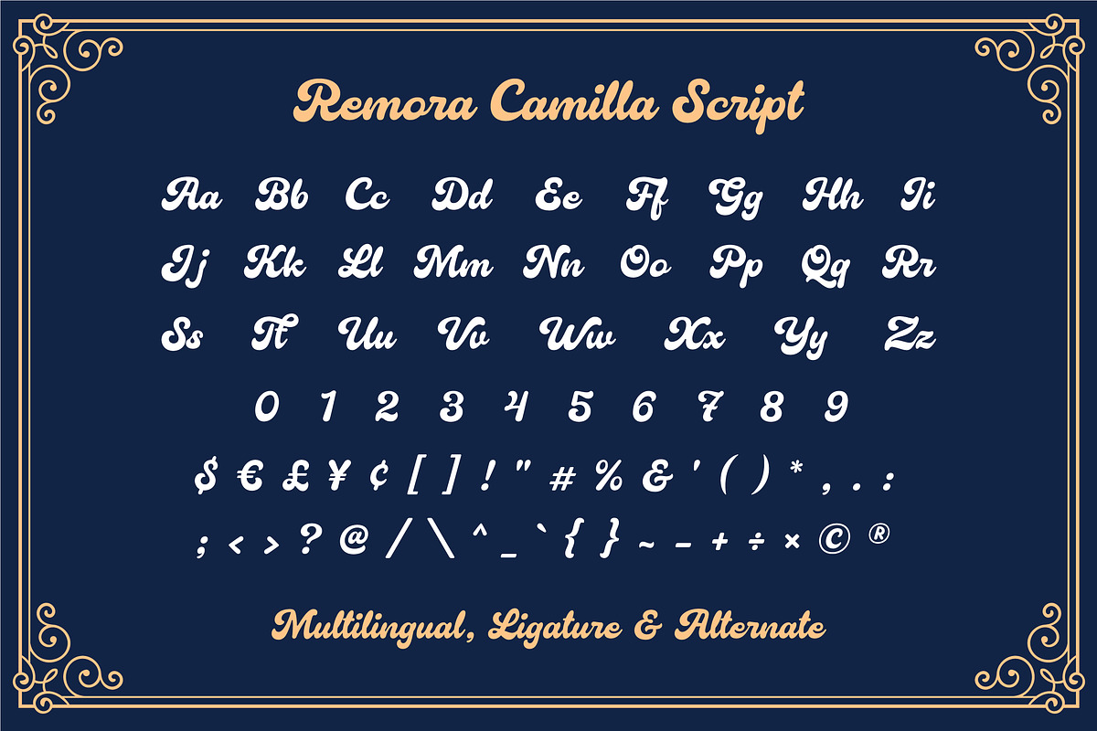 Remora Camilla - Font Duo, a Script Font by Grezline Studio (Photo 10 of 14)