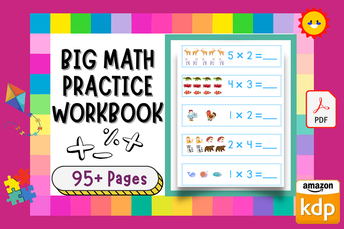 Kindergarten Big Math Activity Pages, a Templates & Theme by Premium Digital Templates (Photo 3 of 3)