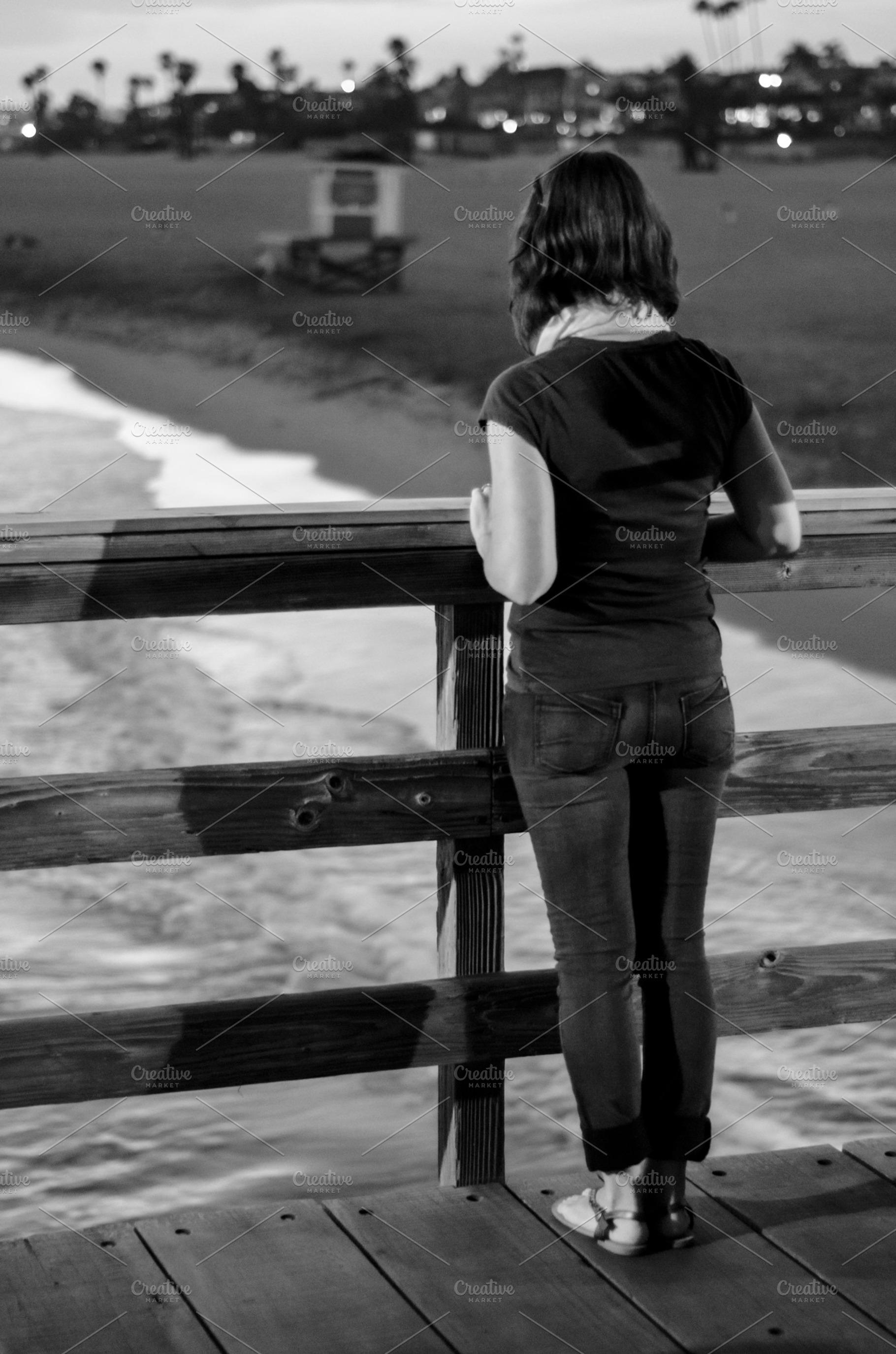 Woman On Pier