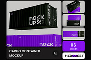 Cargo Container Mockup, a Mockup by hiddemaru (Thumbnail 1 of 4)