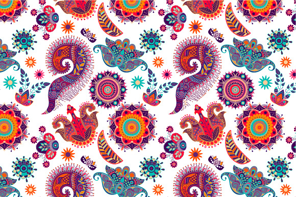 Seamless Floral Paisley Pattern