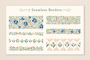 Cottage Flowers Clipart And Patterns