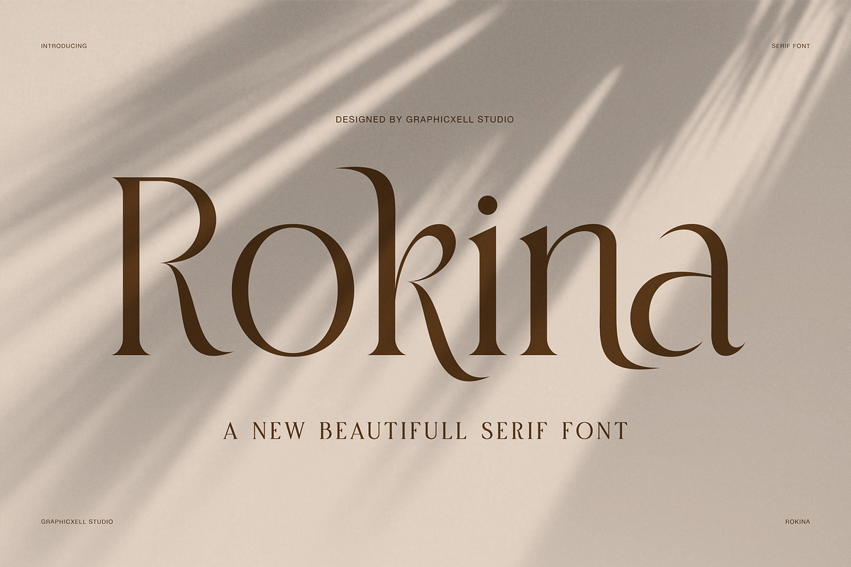 Rokina Elegant Serif Font, a Serif Font by Graphicxell (Photo 1 of 8)