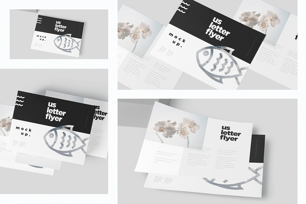 US Letter Landscape Flyer Mockups, a Product Mockup by GfxFoundry (Photo 2 of 6)
