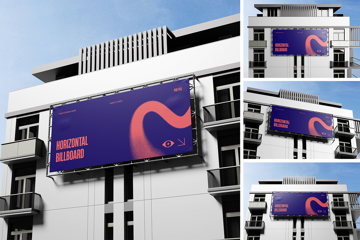 Horizontal Billboard Mockup, an Advertising Mockup by xavier_studio (Photo 1 of 5)