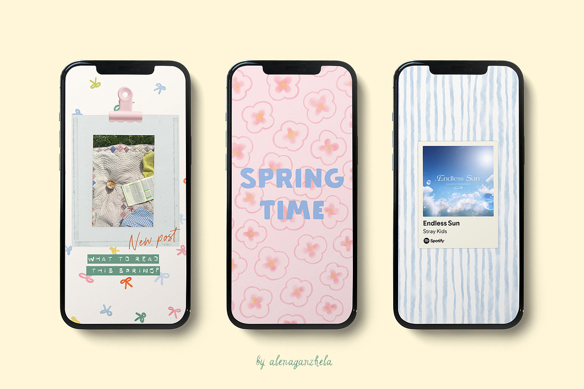 Spring Bloom Watercolor Backgrounds, a Background Graphic by alenaganzhela (Photo 3 of 8)