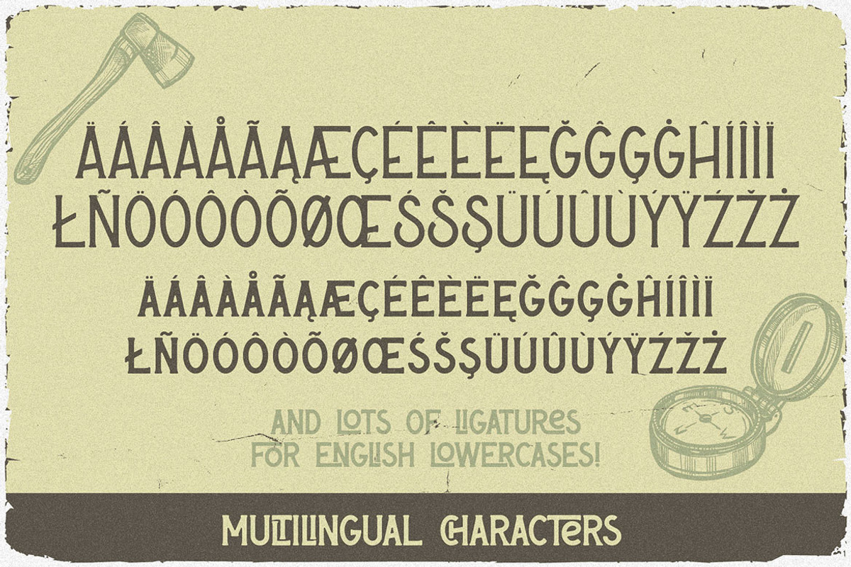 Pathfinder - Retro Ligature Font, a Serif Font by JumboDesign (Photo 6 of 6)