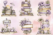Whimsical Summer Wooden Sing Clipart, an Illustration by SVGArt (Thumbnail 7 of 9)