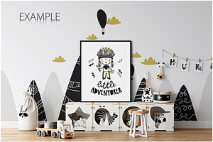 Kids Frames & Wall Mockup Bundle - 5