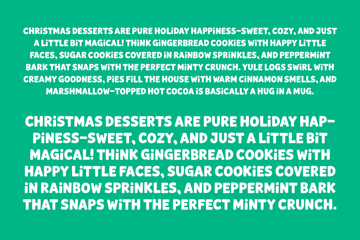 Merry & Bright Font, a Sans Serif Font by Miss Tiina (Photo 5 of 5)