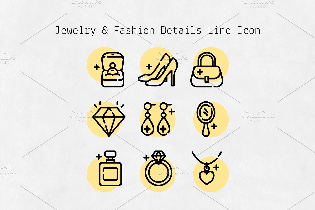 Jewelry & Fashion Details Line Icon, an Outline Icon by Lyolya Profitrolya (Photo 1 of 2)