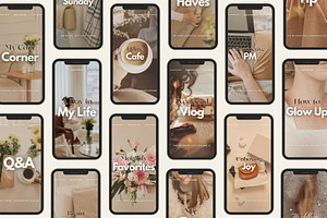 Lifestyle Instagram Reel Covers, a Social Media Template by Anna Design Studio