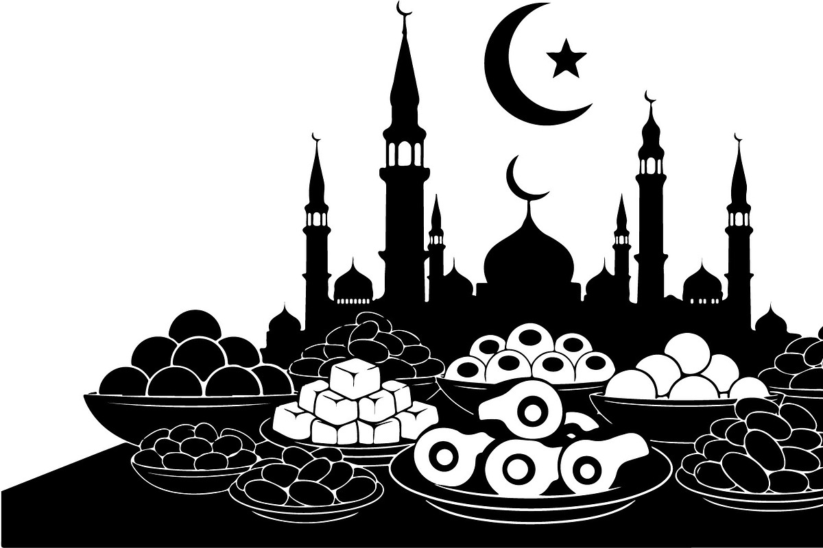 50 Ramadan Iftar Silhouette Bundle, an Illustration by Gfx_Store (Photo 15 of 49)