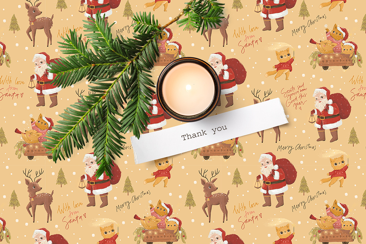 Christmas characters and lettering, an Animal Illustration by Lesya Skripak (Photo 7 of 7)