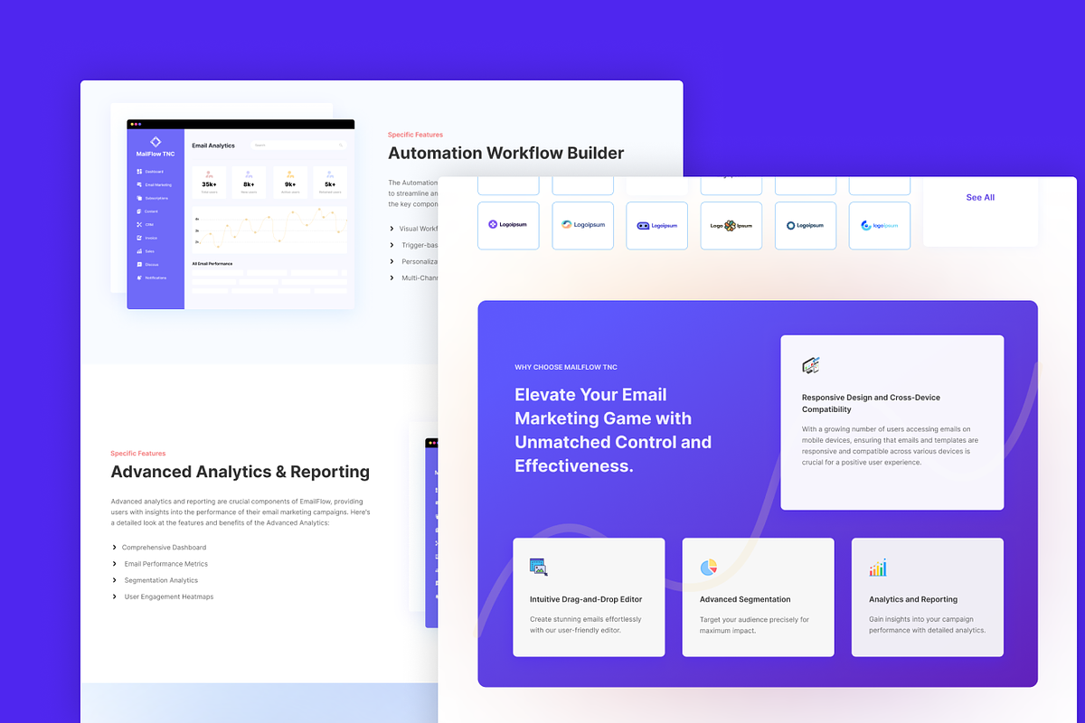 MailFlow - Email Marketing Template, a HTML Template by TNCFlow (Photo 4 of 5)