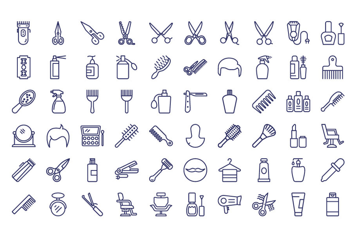 Hair Salon Vector Icon | AI | SVG, a Solid Icon by Vector Portal (Photo 4 of 4)