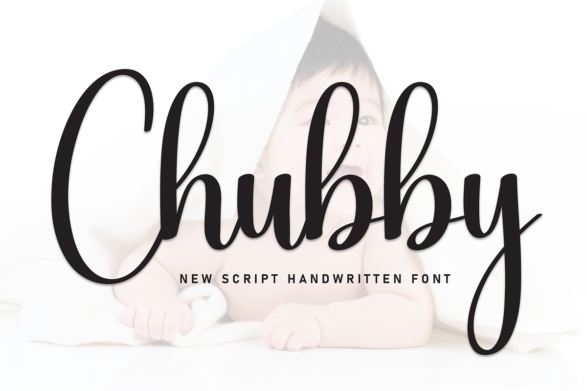 Chubby | Script Font, a Handwritten Font by Scratchones (Photo 1 of 8)