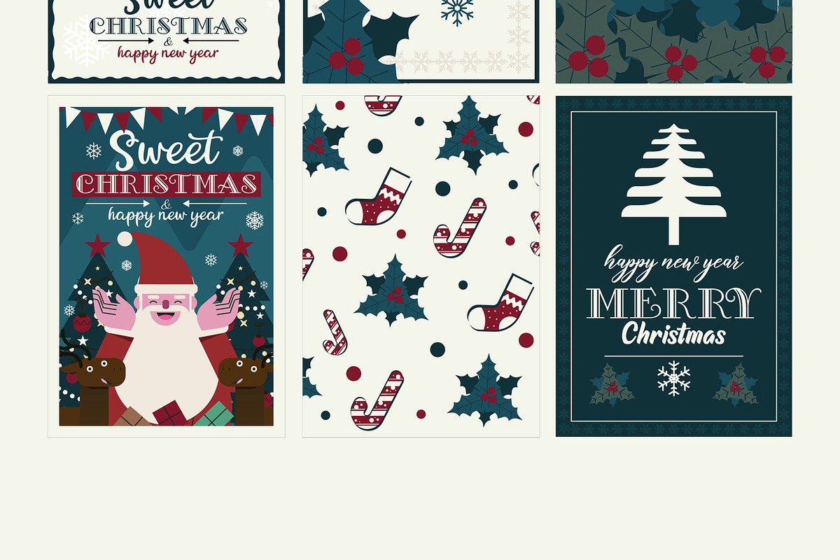 Christmas Card Template, a Decorative Illustration by Believe Creatives (Photo 3 of 3)