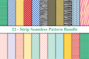 Strip Seamless Pattern Set, a Pattern Graphic by Digital Studio