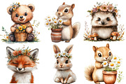 Woodland Floral Animal Creatures, an Illustration by Designworld (Thumbnail 4 of 6)